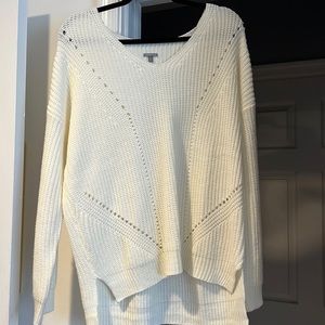 White Sweater - Charlotte Russe - MEDIUM but fits LARGE (oversized)
